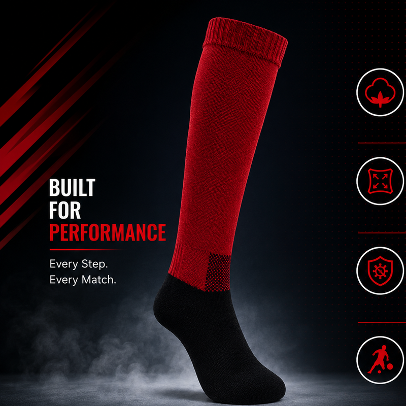 ProShield Kids Football Socks – Red