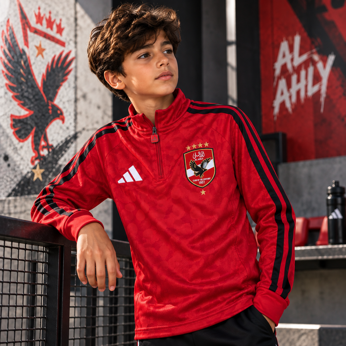 Al Ahly Kids Track Jacket – Red (Top Only)