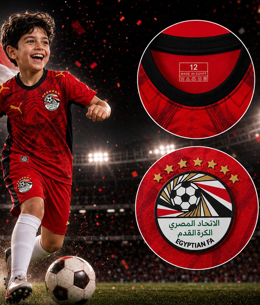 Egypt 2026 Kids Football Kit – Shirt & Shorts