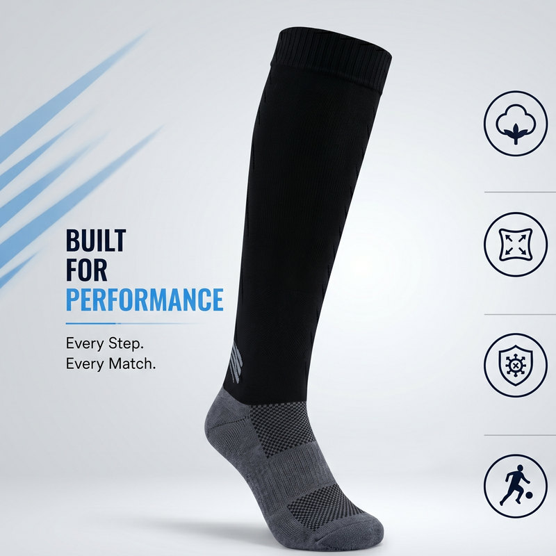 ProShield Kids Football Socks – Black