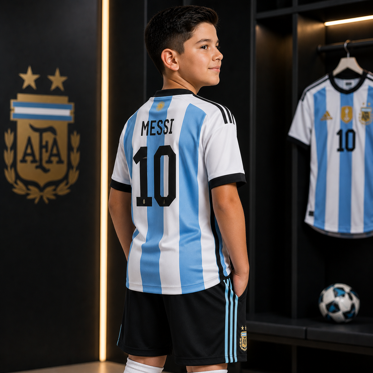 Argentina 2026 Messi #10 Kids Kit – Shirt & Shorts