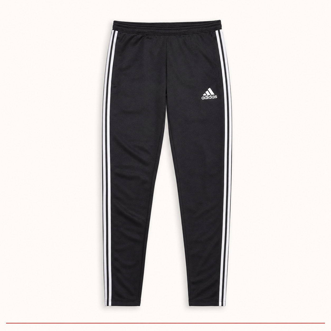 adidas alternate style black training sweatpants front view