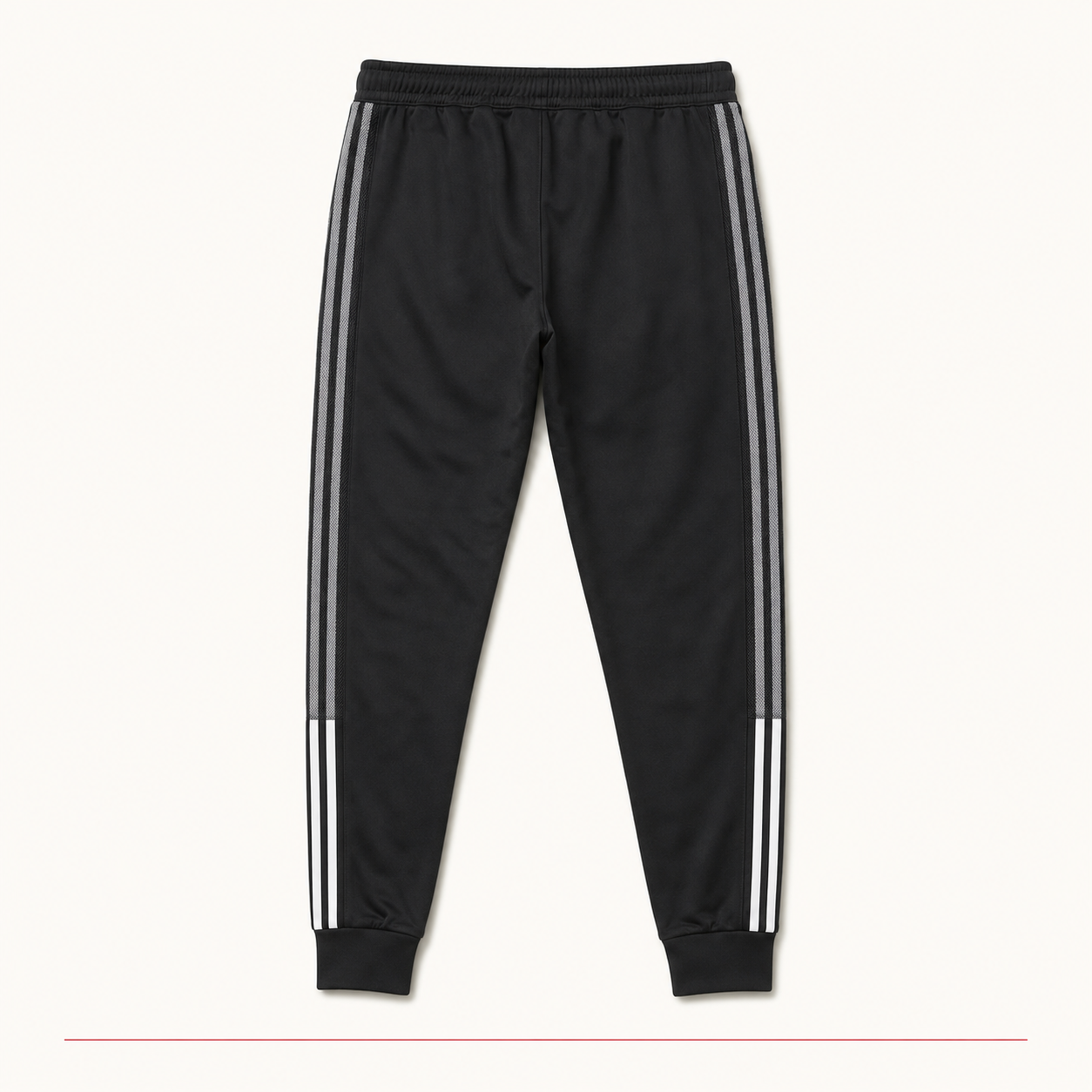 adidas black training sweatpants back view