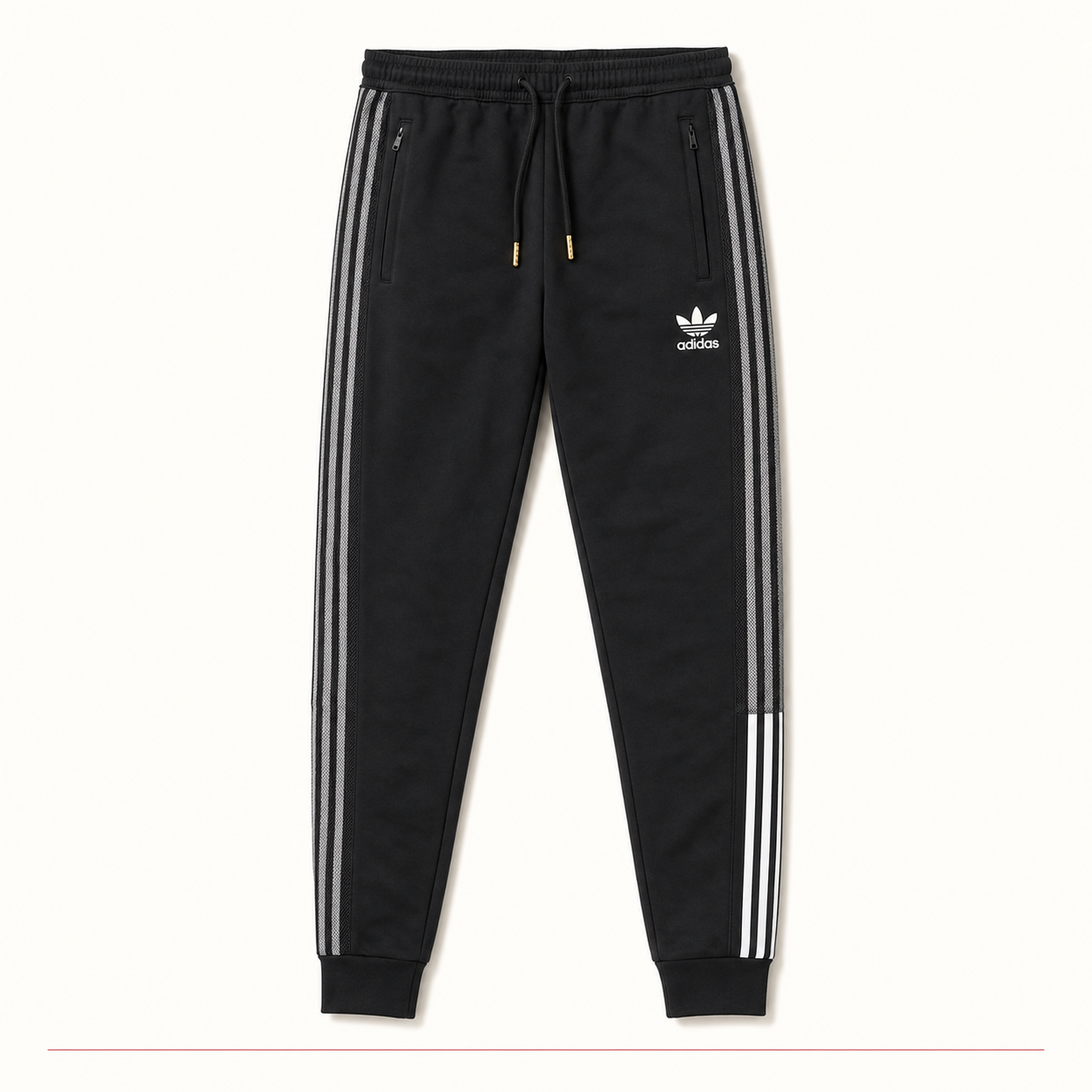 adidas black training sweatpants front view