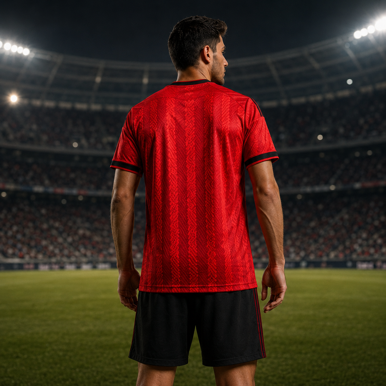 Al Ahly 2028 Home Jersey back view on male model