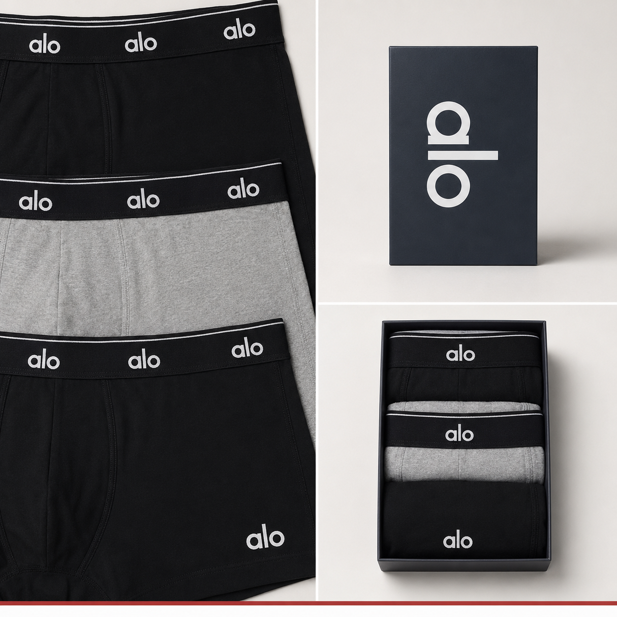 Alo men's underwear 3 pack detail views