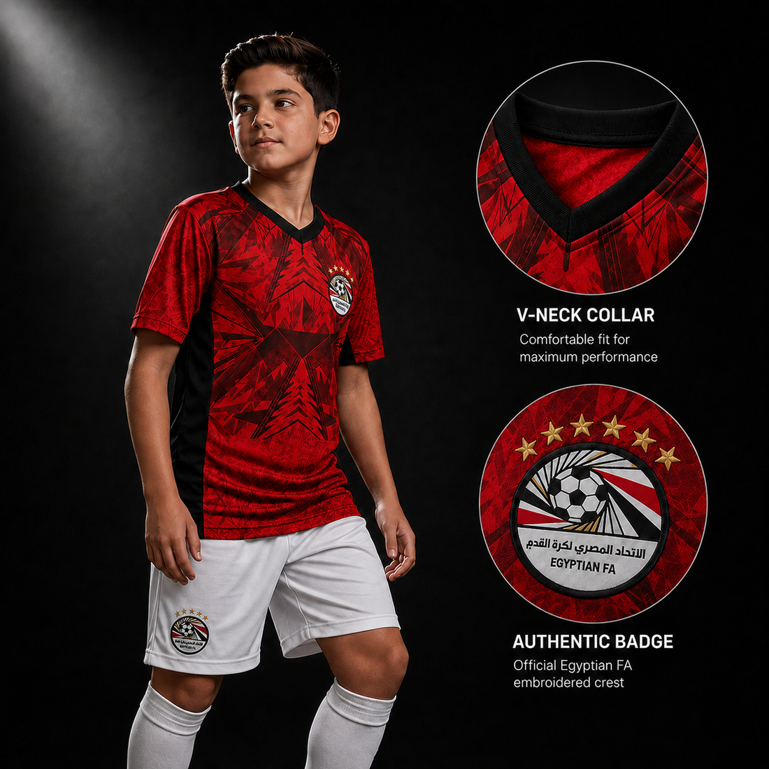 Egypt 2026 Kids Football Kit – Shirt & Shorts