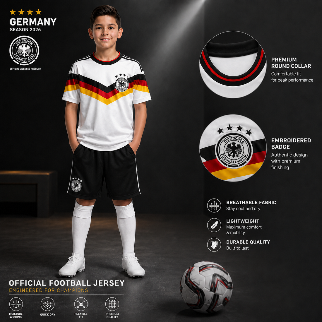 Germany 2026 World Cup Kids Kit – Shirt & Shorts