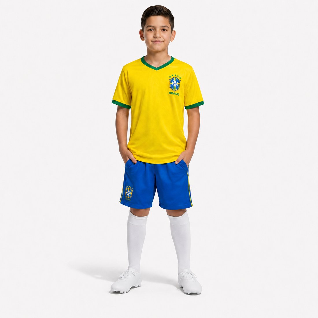 Brazil 2026 Kids Football Kit – Shirt & Shorts