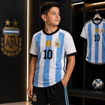 Argentina 2026 Messi #10 Kids Kit – Shirt & Shorts
