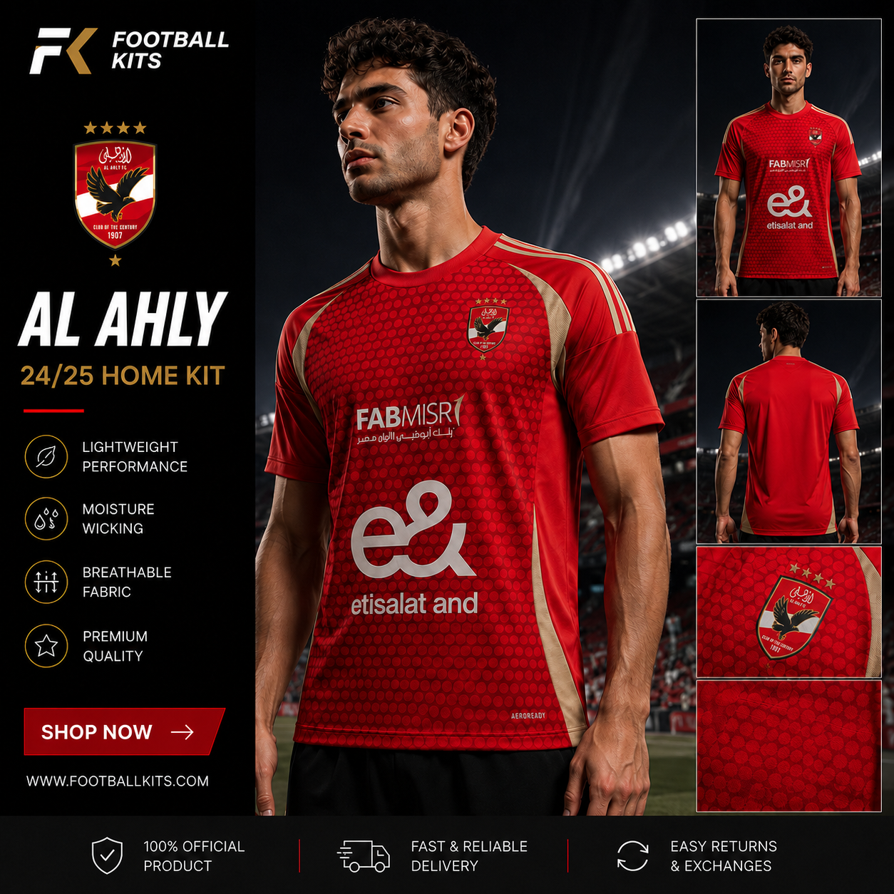 Al Ahly 2024 Home Jersey – Men's