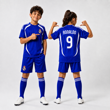 Real Madrid 2008 Ronaldo #9 Kids Football Kit – Shirt & Shorts