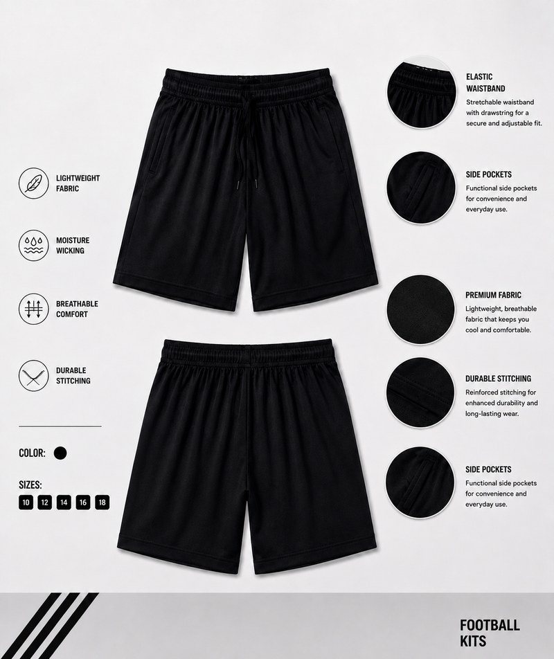 adidas Kids Training Shorts – Black