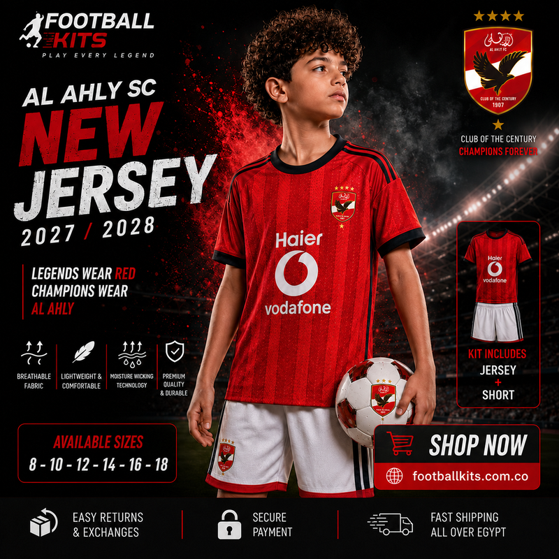 Al Ahly Kids Football Kit – Shirt & Shorts 2027-2028