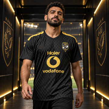 Al Ahly black and gold away jersey 2027 for men