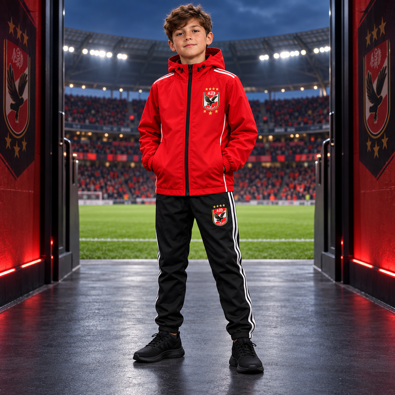 Al Ahly Kids Waterproof Tracksuit – Red