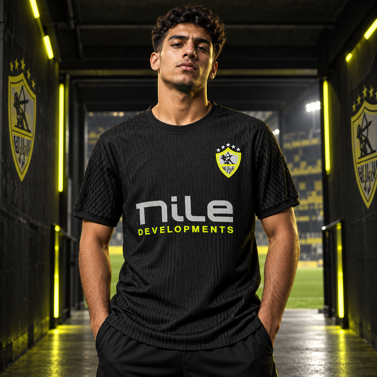 Zamalek SC black football jersey Nile Developments