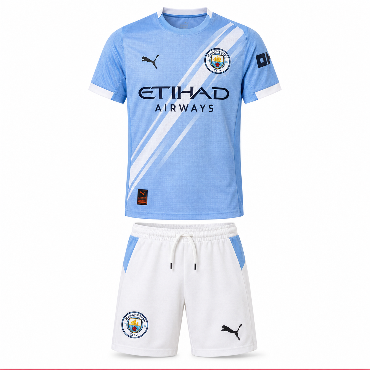 Manchester City 2027 kids football kit front view