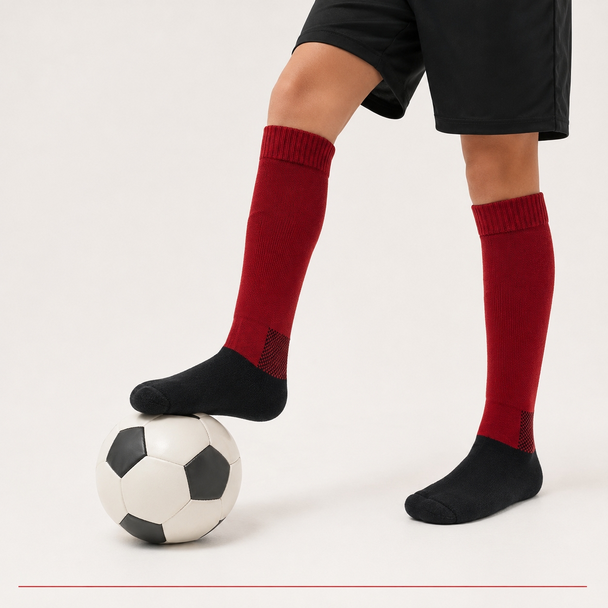 ProShield Kids Football Socks – Red