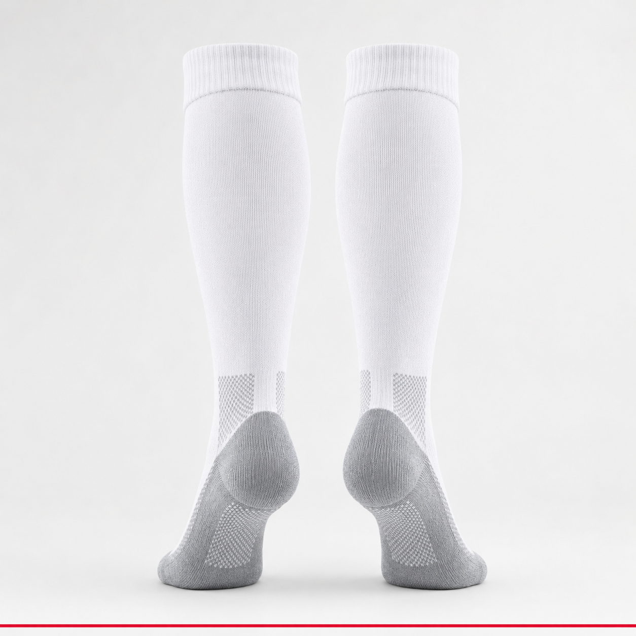 ProShield kids white football socks back view