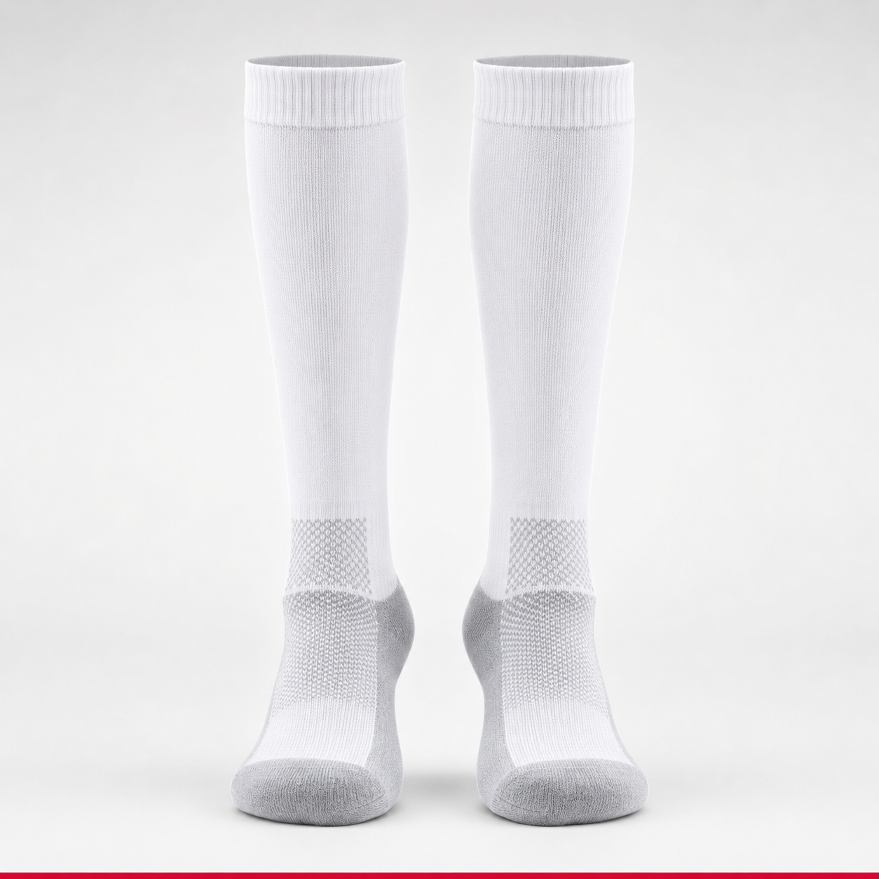 ProShield kids white football socks front view