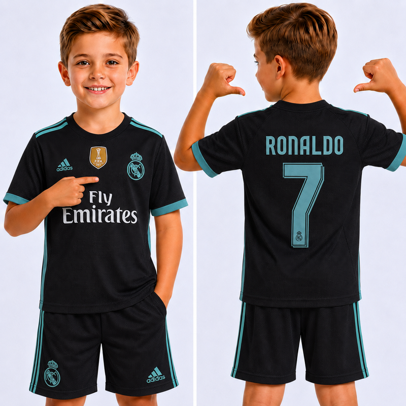 Real Madrid 2017 Ronaldo #7 Kids Football Kit – Shirt & Shorts