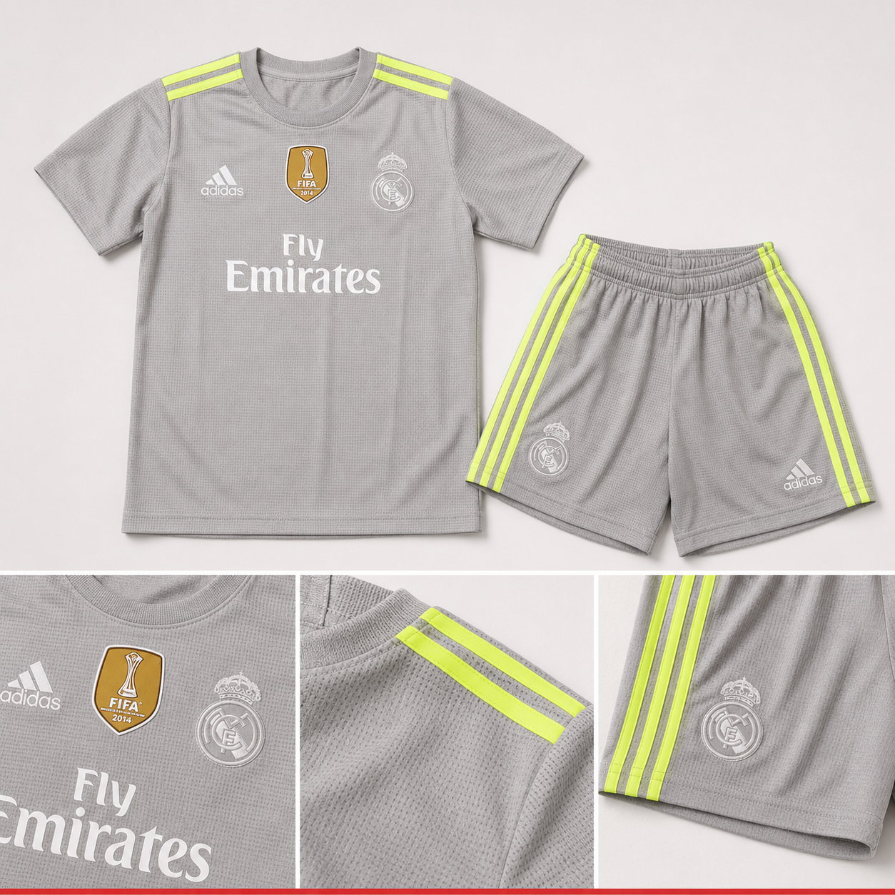 Real Madrid 2018 kids football kit detail views
