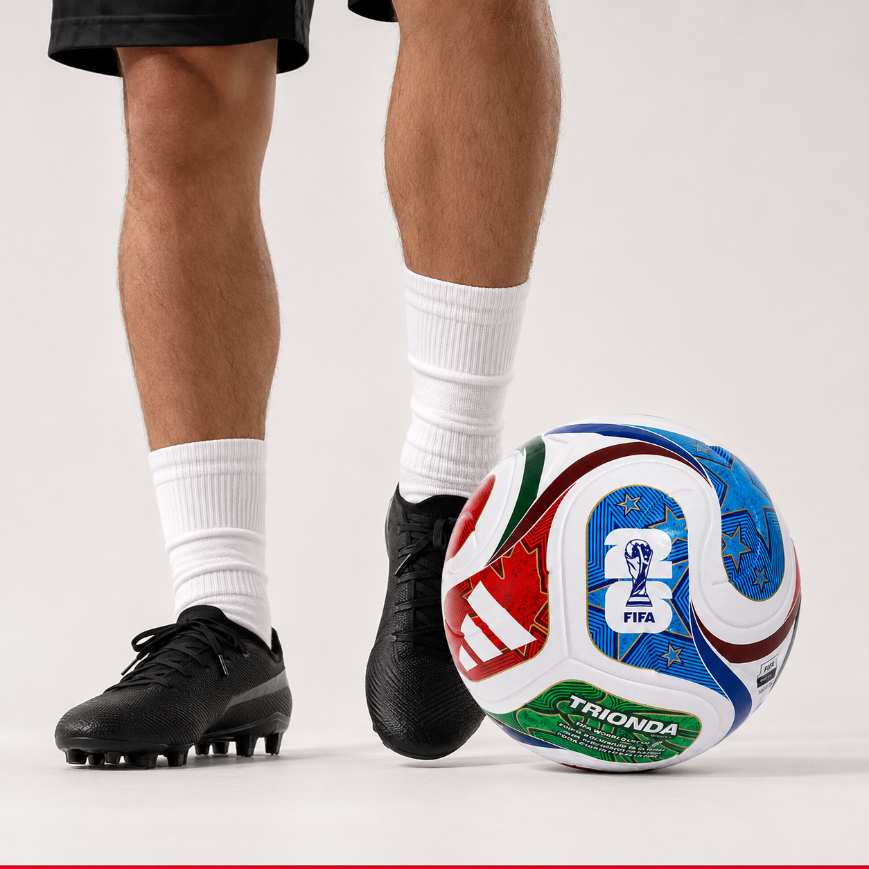 Football player with 2026 World Cup match ball